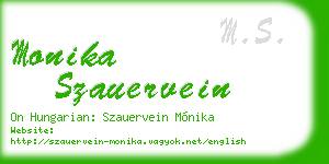 monika szauervein business card